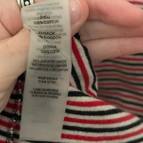 Calvin Klein Red Striped Bodycon Mini Dress with Logo size small - Picture 5 of 5